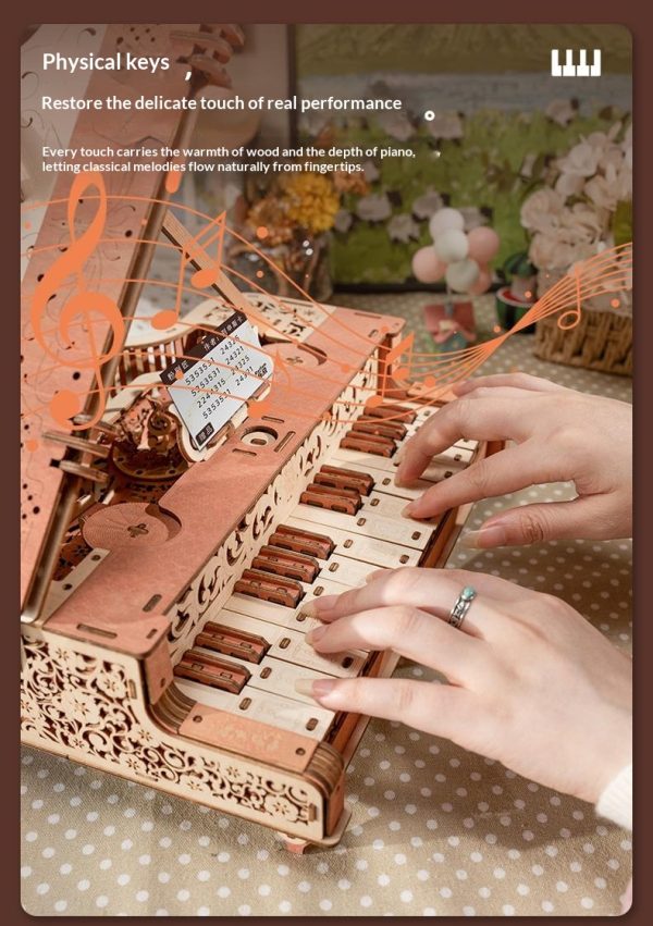Ornate Grand Piano Music Box DIY Decor Gift