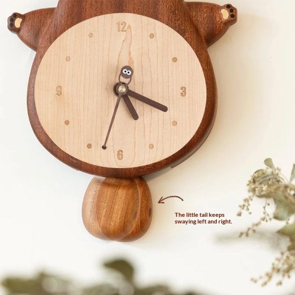 1-5 Totoro‑Inspired Wooden Wall Clock