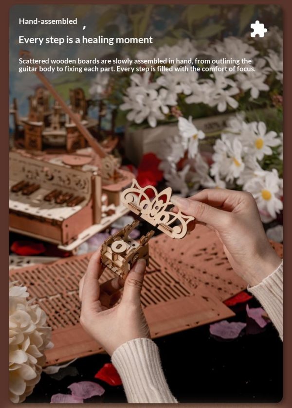 Ornate Grand Piano Music Box DIY Decor Gift