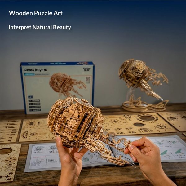 14-4 Steampunk Jellyfish 3D Wooden Puzzle