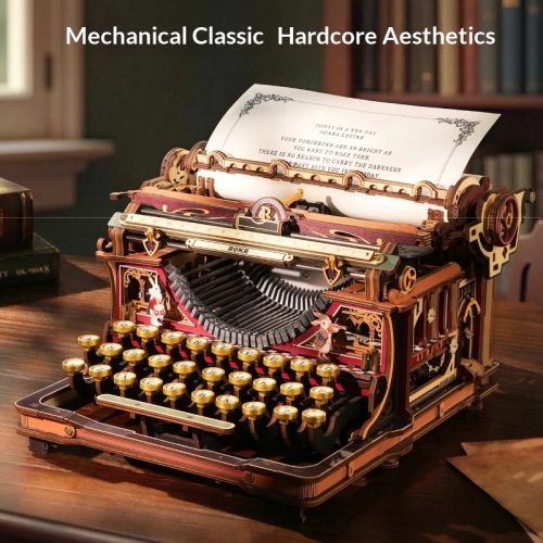 15-2 Vintage Typewriter 3D Wooden Puzzle
