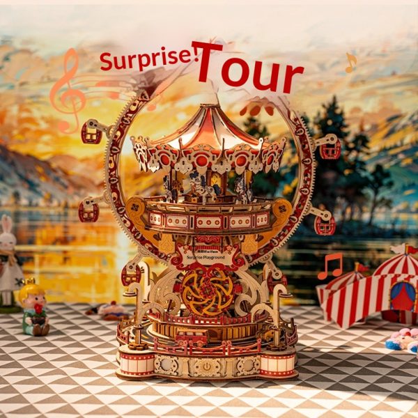 Vintage Amusement Park 3D Wooden Puzzle