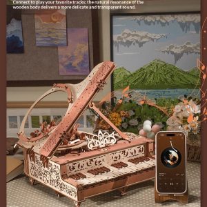 Ornate Grand Piano Music Box DIY Decor Gift