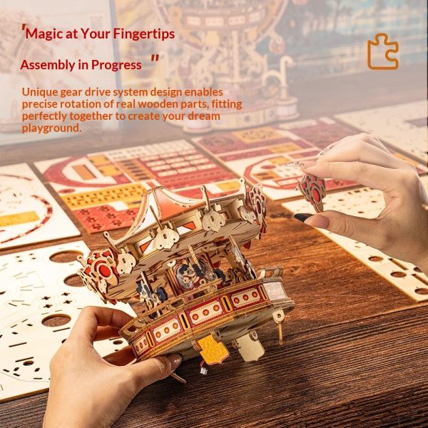 Vintage Amusement Park 3D Wooden Puzzle