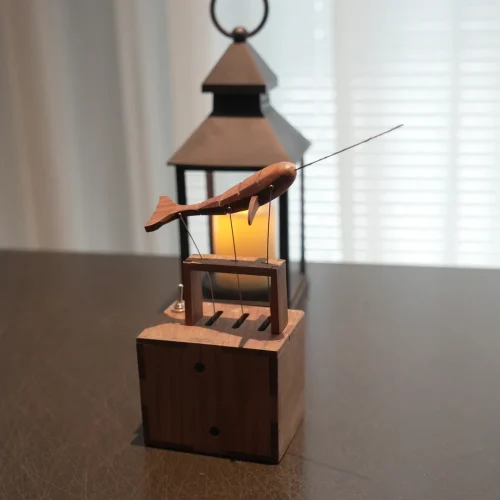 主图1 Vintage Wooden Swordfish Automaton