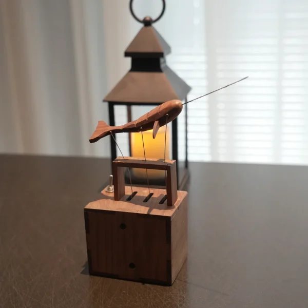 主图1 Vintage Wooden Swordfish Automaton