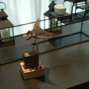 wooden manta ray automaton
