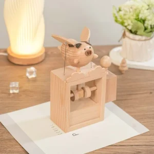 主图3 Cute Flying Pig Kinetic Automaton