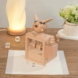 主图4 Cute Flying Pig Kinetic Automaton