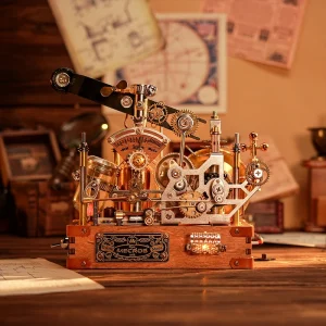 主图4 Da Vinci‑Inspired Ornithopter 3D Mechanical Model | Steampunk Kinetic Wooden & Metal Decor