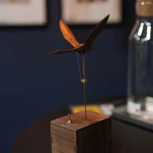 主图5 Vintage Wooden Flying Bird Automaton