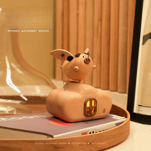 Cute Flying Pig Kinetic Night Light