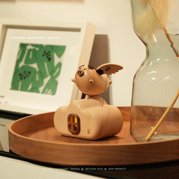 Cute Flying Pig Kinetic Night Light