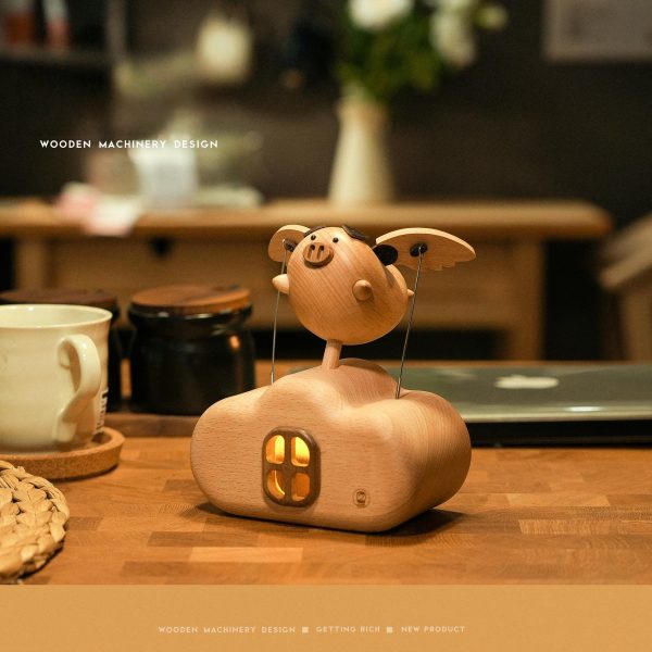 Cute Flying Pig Kinetic Night Light