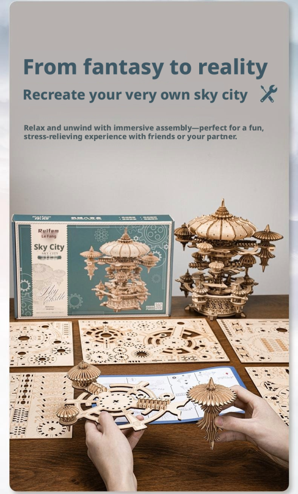 详情图2 DIY Floating Fantasy Castle Mechanical Decor Gift