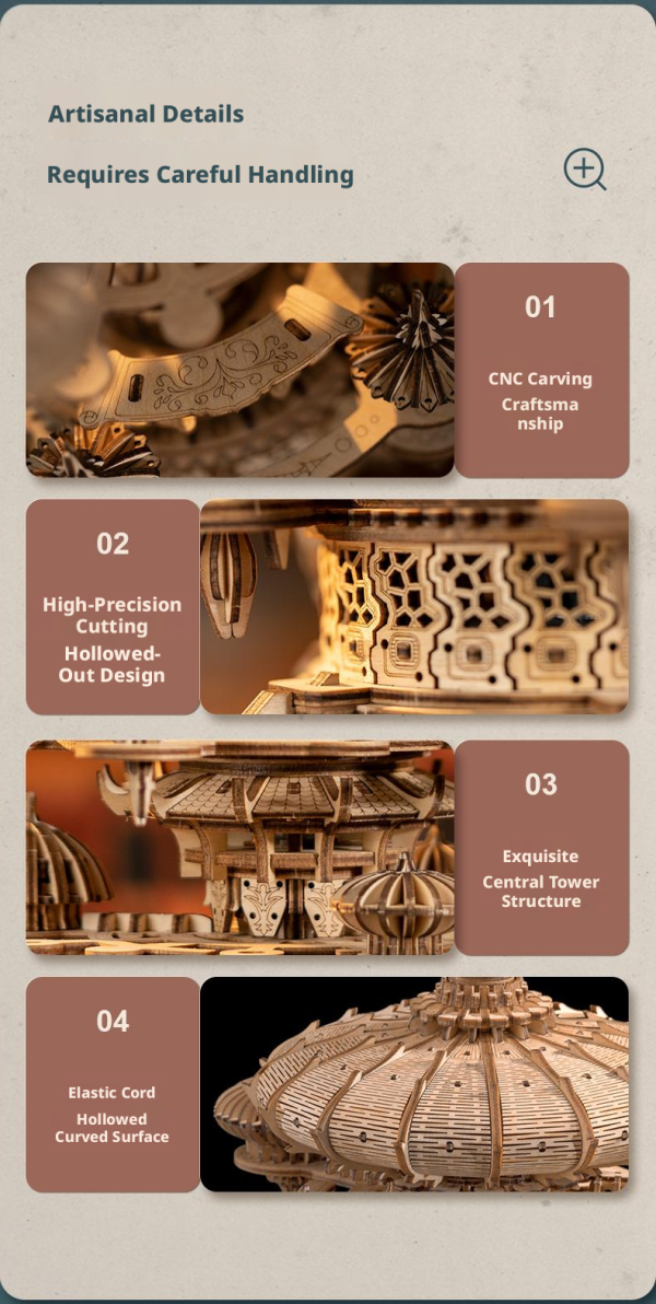 详情图4 DIY Floating Fantasy Castle Mechanical Decor Gift