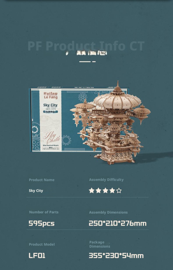 详情图8 DIY Floating Fantasy Castle Mechanical Decor Gift