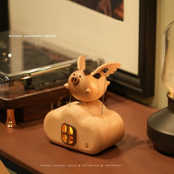 Cute Flying Pig Kinetic Night Light